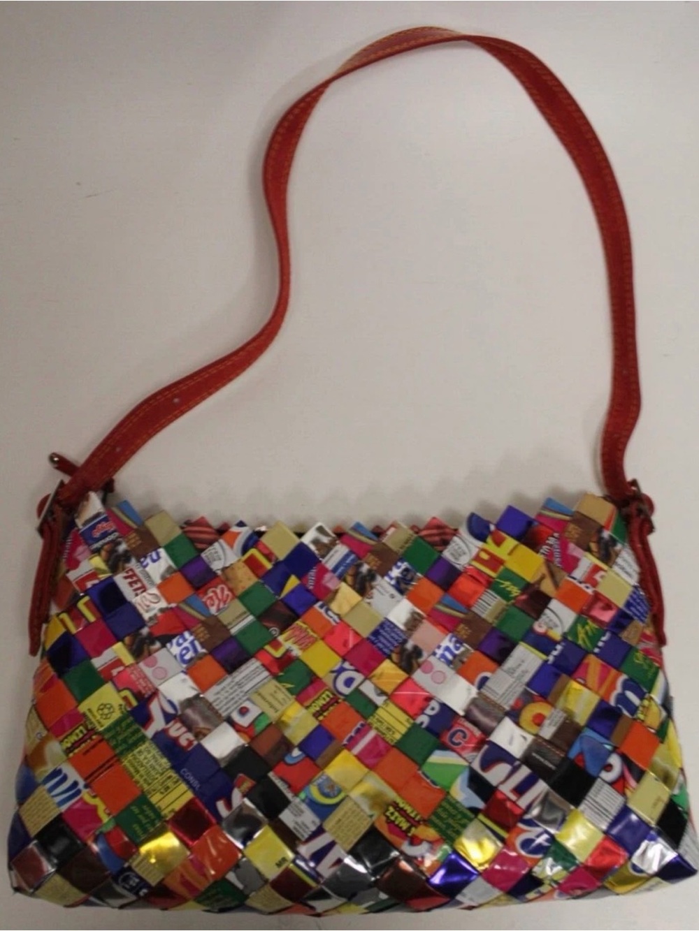 Vintage Nahui Ollin Bright Candy Multicolor Woven Shoulder Bag